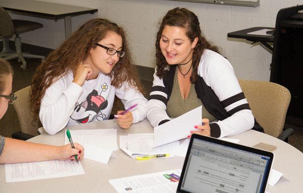 Students in Tutoring Lab. 